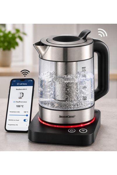 Silver Crest Fierbător Electric Inteligent SILVERCREST, 1,7 L, 3000 W, Contro...