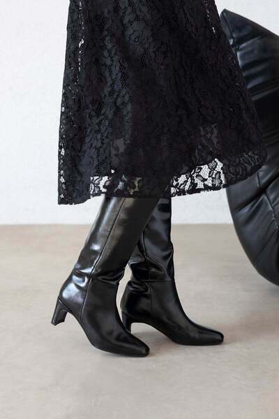 STRASWANS Sandy Women's Leather Boots, Black