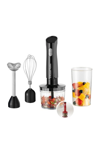 RUSSELL HOBBS 3-in-1 Hand Blender & Chopper, Electric Food Processor with 3 A...