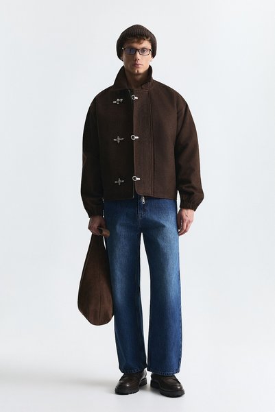 Antioch Relaxed Metal Decorated Button Coat