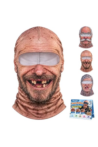 Choice C Funny Realistic Face Ski Mask,Old Man Ski Mask Funny Realistic Face ...