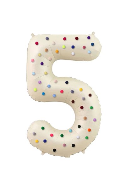Choice NUMBER 32inch Cream White 5 32inch Cream White Number with 50Pcs Color...