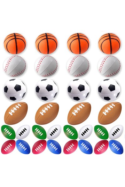 Choice 20pcs Mix 4/12/20pcs Sport Theme Squeeze Ball Toys Anti Stress Balls f...