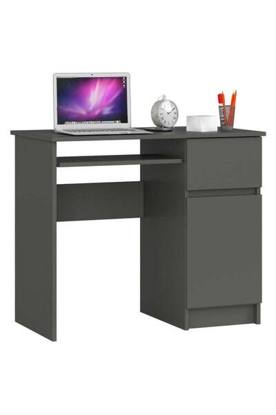 MyOfficeShop Birou pentru computer PIKSEL, cu sertar, dulap și raft pentru ta...
