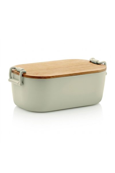JOY CREATIVE 700 ml PP lunch box with Bamboo lid and zipper closure, Joy Crea...