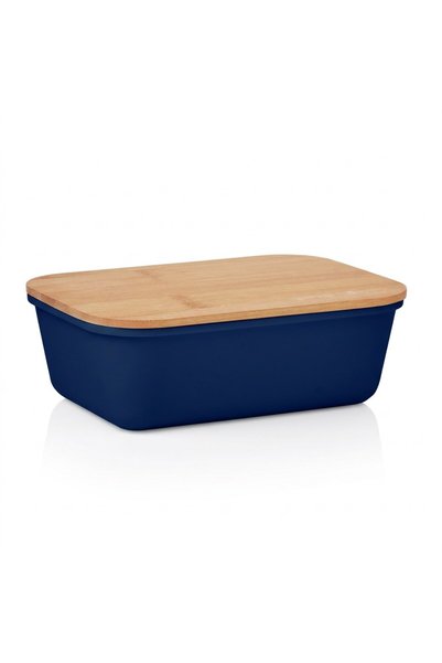 JOY CREATIVE PP lunch and sandwich box with Bamboo lid, 20 x 13.5 x 6.5 cm, N...