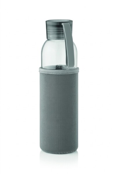 JOY CREATIVE Recycled glass water bottle 500 ml, Dark grey