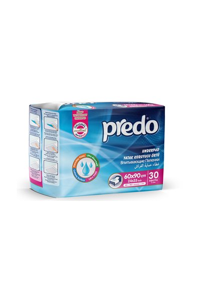 PREDO Απορροφητικά μαξιλάρια 60x90 εκ., 30 τεμάχια, αδιάβροχη προστασία κρεβα...