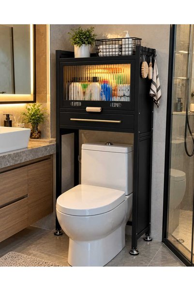 TrentonGCC Multifunctional Bathroom Storage Cabinet with Drawer and Shelves –...