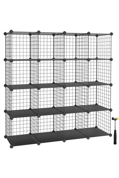 SONGMICS Organizator cu 16 cuburi modulare de depozitare, configurabil, din m...