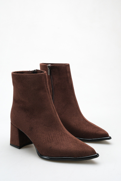 meyra'nın ayakkabıları Women's Brown Suede Heeled Boots