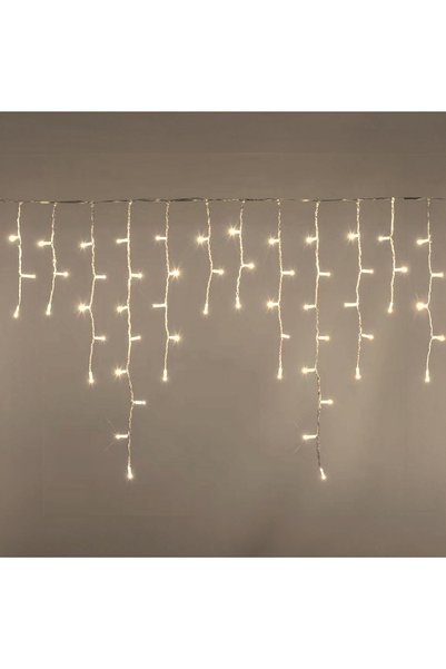DD SHOP Instalație lumini perdea cu 200 LED-uri, conectabilă, alb cald, 7 m, ...