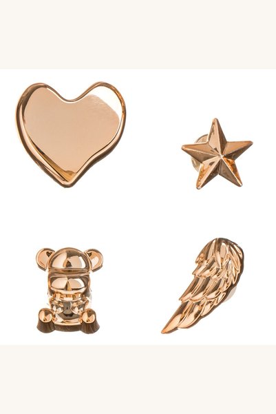 Comerivo Set 4 accesorii decorative pentru saboți, cu modele inimă, stea, urs...