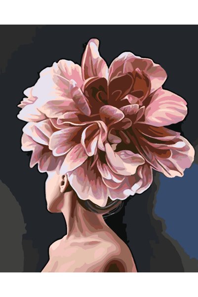 Painting-numbers Set pictura pe numere Floral Head 4083, panza pe rama lemn, ...