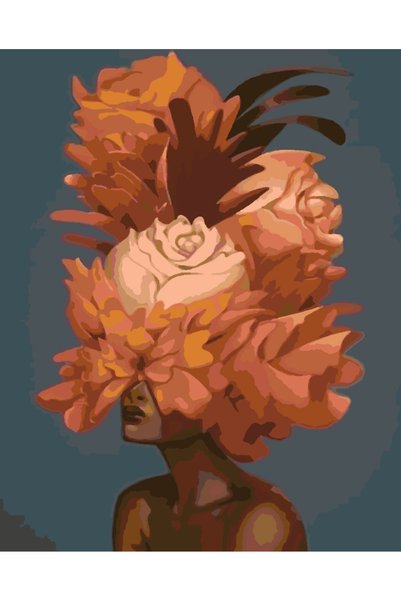 Painting-numbers Set pictura pe numere Floral Head 4088, panza pe rama lemn, ...