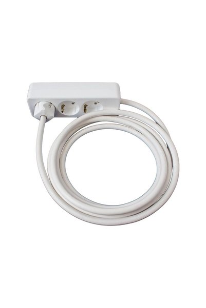 SHOPIENS Prelungitor cu cablu IP20, 3 prize, 3 x 2,5 mmp, 3680 W, 3 m, alb