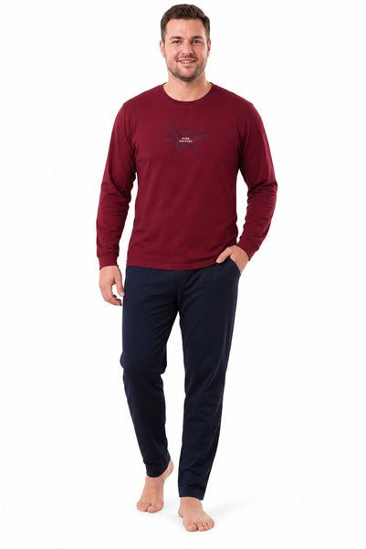 PİJAPİA Men's BORDO Pajama Set – PJ4009