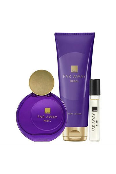 AVON Set de 3 produse „ Far Away Rebel ”: - „ Eau de parfum ” 50 ml, loțiune ...