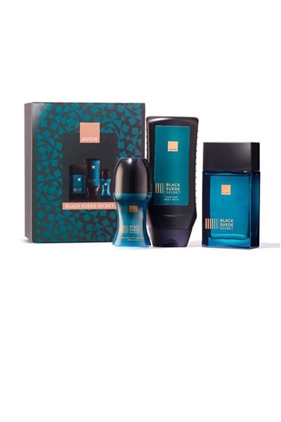 AVON Black Suede Secret Gift Set, Eau de Toilette 100 ml, deodorant roll-on 5...