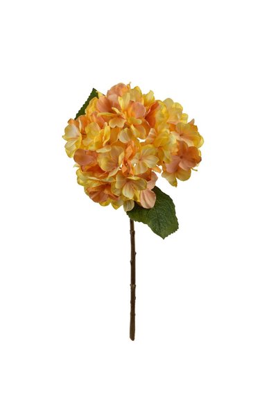 MONDEX Tulpini artificiale de hortensie VIRIDIS, 4 buc., galben-portocaliu, 3...