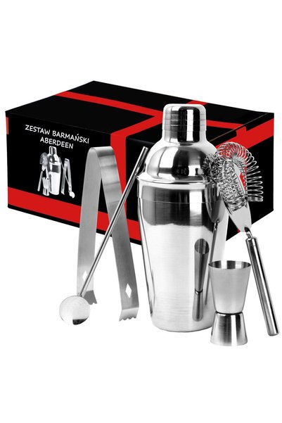 Gockowiak Set pentru barman cu pahare și shaker pentru cocktailuri de 500 ml,...