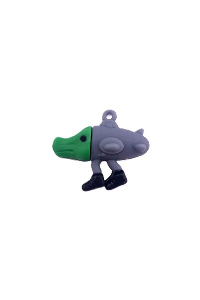 OEM Breloc de chei din silicon, figurină Brainrot bombardiro crocodilo, 4 cm,...