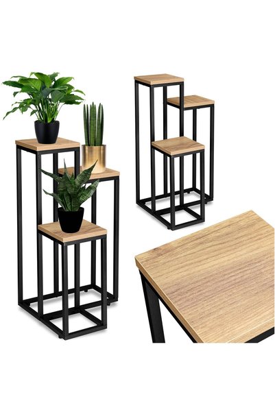 Gockowiak Suport de flori de podea Munir Craft, negru