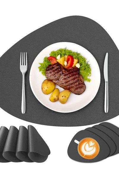 Gockowiak SET DE FARFURII DE MASĂ GRI – SET DE PROTECȚIE ȘI DECORAȚIUNE PENTR...
