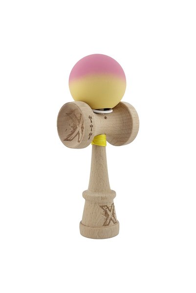OEM Kendama X, Rubber Grip, cupe mari KING SIZE V3, gaură în bază, joc de înd...