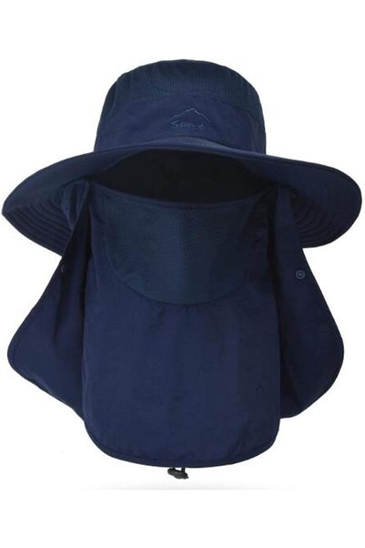GENERAL Face Cover and Neck Flap Wide Brim Fishing Hat, UV Sun Protection for...