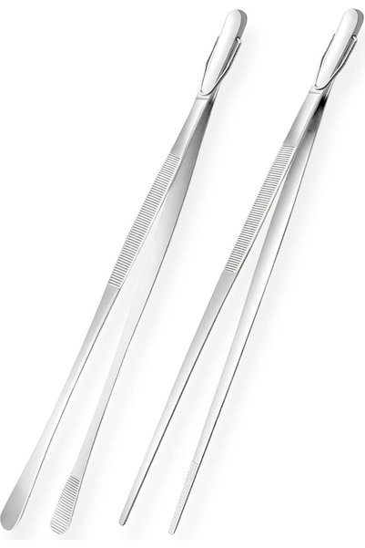 Tazweeq 12" Kitchen Tweezer, Stainless Steel Cooking Tong, 2 PCS 12-Inch Extr...