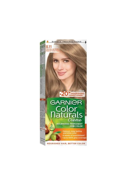 Garnier صبغة الشعر «Color Naturals» - أشقر فاتح رمادي غامق 8.11