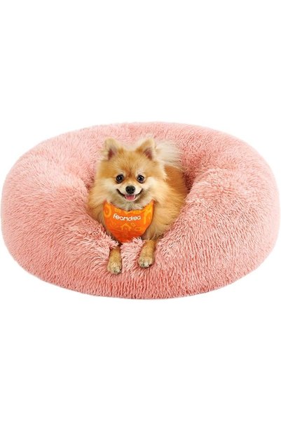 feandrea Dog Bed, Cat Bed, Soft Plush Surface, 60 cm, Grey PGW038G01
