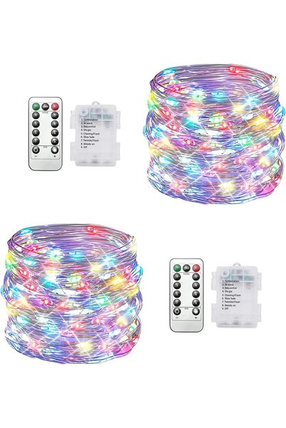 GENERAL Fairy Lights 2Pack, 32.8FT 100LED Twinkle string Lights Battery Opera...