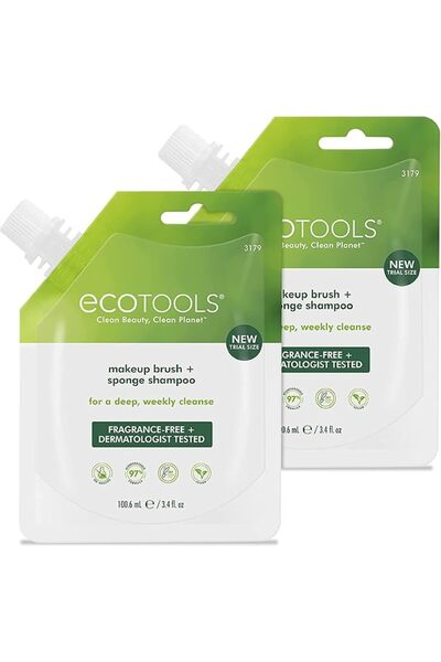 Ecotools شامبو فرش المكياج والإسفنج، يزيل المكياج والأوساخ والشوائب من الفرش ...