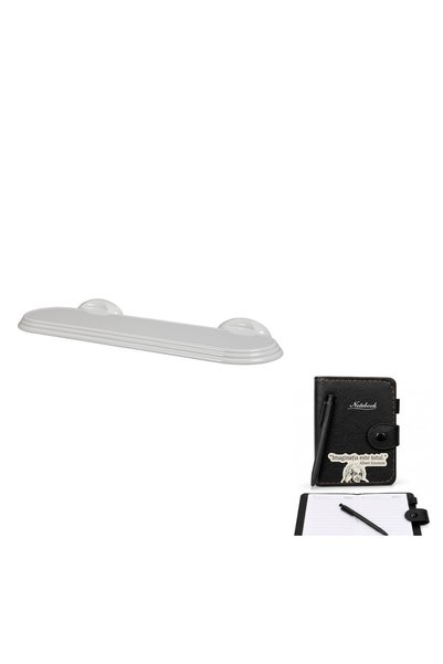 OEM Etajeră baie din plastic, pe perete, polistiren, alb, 52x16x4 cm, cu cado...