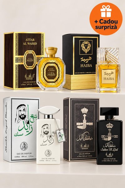 OferteTop Set 4 Parfumuri Arăbești pentru Bărbați: Attar Al Wahid, Haiba, Sha...