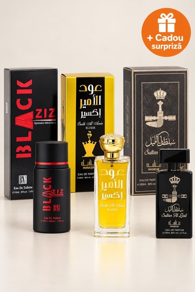 OferteTop Set 3 Parfumuri Arăbești pentru Bărbați: Black Ziz, Oudh Al Amir El...