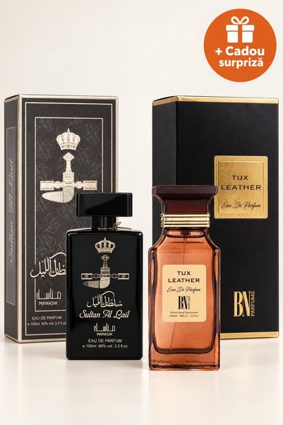 OferteTop Set 2 Parfumuri Arăbești pentru Bărbați: Sultan Al Lail și Tux Leat...