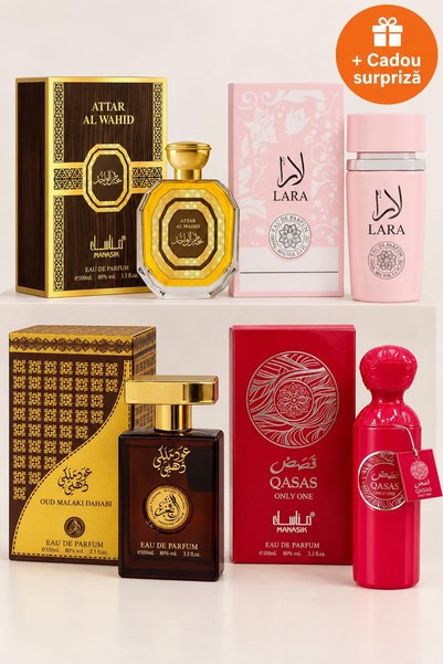 OferteTop Set 4 Parfumuri pentru Femei: Attar Al Wahid, Lara Pink, Oud Malaki...