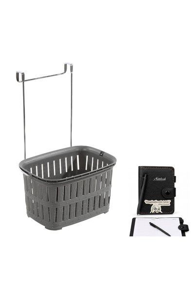 OEM Cos depozitare din plastic, pe perete, plastic, gri, 30x12x21 cm, cu cado...