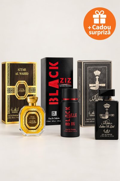 OferteTop Set 3 Parfumuri Arăbești pentru Bărbați: Attar Al Wahid, Black Ziz ...