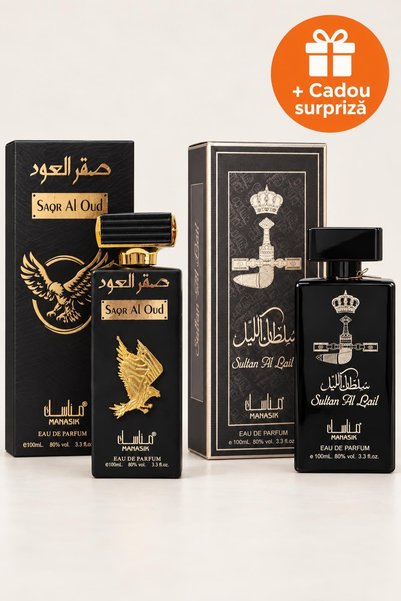 OferteTop Set 2 Parfumuri Arăbești pentru Bărbați: Saqr Al Oud și Sultan Al L...