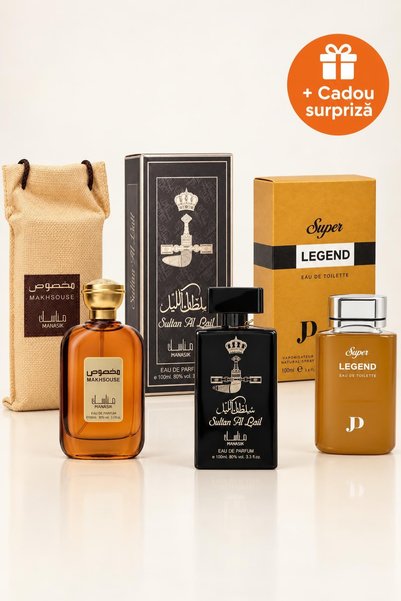OferteTop Set 3 Parfumuri Arăbești pentru Bărbați: Makhsouse, Sultan Al Lail ...