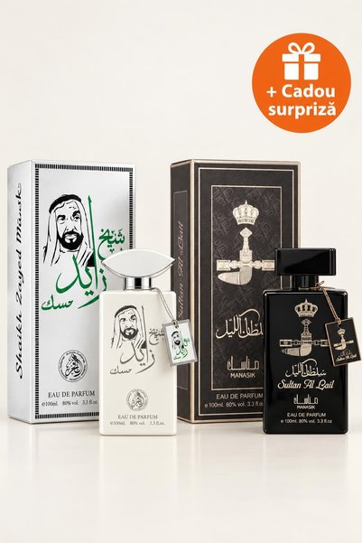 OferteTop Set 2 Parfumuri Arăbești pentru Bărbați: Shaikh Zayed Musk și Sulta...