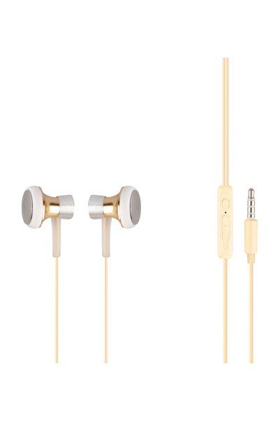 MF PRODUCT Acoustic 0153 Mikrofonlu Kablolu Kulak Içi Kulaklık Gold