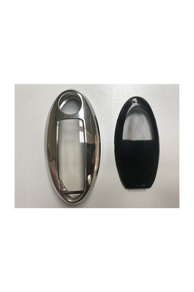 REPLAX Nissan Gray Keyless Start Plastic Key Case with Black Cover
