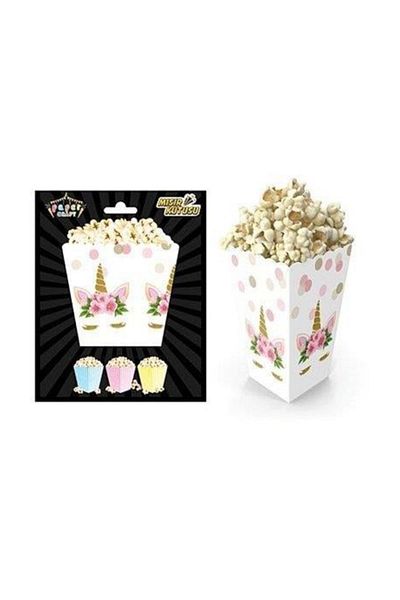 Parti Furyası Unicorn Popcorn Box Corn Box