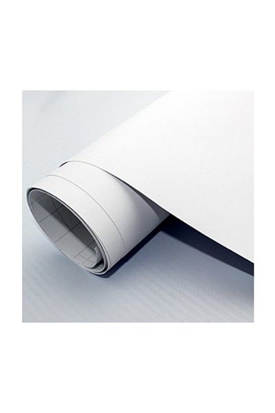 Walldeco Folie autoadezivă albă mată simplă cu laminare
