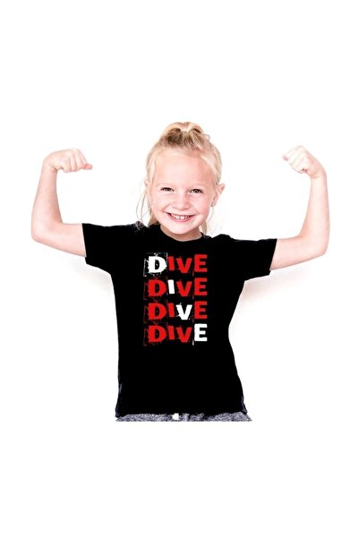 SCUBAPROMO Dive Dive Dive majica za crne devojke